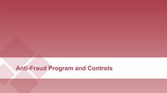 an anti - frard program and controls logo on a red background with white lines