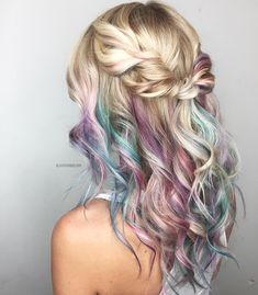 Halloween Hairstyles, Ombre Hair Color, Halloween Hair, Pastel Hair, Hairdo For Long Hair, Colored Hair, Hair Dye Colors