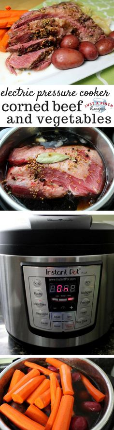 there are many different types of food in the crock pot