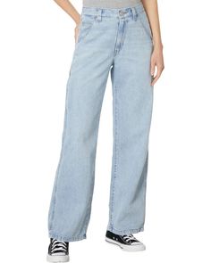 Women's Levi's® Premium Feather Weight Baggy Carpenter | Zappos.com Light Wash Zip Fly Bottoms For Streetwear, Casual Straight Leg Cargo Jeans With Zip Fly, High Waist Jeans With Loosely Fitted Hips, Utility Straight Leg Jeans With Zip Fly, Utility Style Straight Leg Jeans With Zip Fly, High Rise Pants With Zip Fly And Relaxed Fit, Baggy Full-length Jeans With Belt Loops, High Rise Flare Jeans For Streetwear With Belt Loops, High Rise Flare Jeans For Streetwear