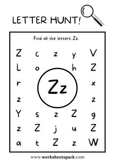 the letter hunt worksheet for kids to learn how to read and draw letters