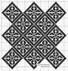 a cross stitch pattern that looks like it has been made in the style of an orname