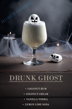 an advertisement for a drink called drunk ghost