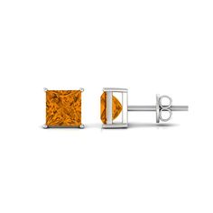 Product Details The Solitaire Earrings are a timeless accessory that will never go out of style. These Citrine Stud Earrings feature a gleaming Princess Cut Citrine Solitaire, set in a 4 prong setting and crafted in Gold for a glossy finish. The Princess Cut Earrings come with a screw-back closure for secure placement and are perfect for any occasion. Give the gift of style and elegance to your friend with these Citrine Earrings, the perfect wedding present to add extra happiness to her special Anniversary Citrine Earrings With Prong Setting, Orange Pierced Earrings For Formal Occasions, Formal Orange Pierced Earrings, Orange Earrings For Anniversary In Fine Jewelry Style, Formal Orange Gemstone Earrings, Classic Orange Earrings For Formal Occasions, Orange Formal Earrings, Classic Orange Jewelry With Prong Setting, Princess Cut Earrings