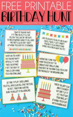 free printable birthday hunt for kids to play with and learn how to use it