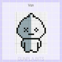 a cross stitch pattern with the word van on it