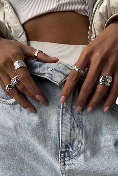 Chunky Silver Jewellery, Jewelry Photography, Beauty And Fashion, Girly Jewelry, Dream Jewelry, Jewelry Inspo