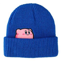 Show off your fandom and keep warm with this Kirby Snack Time knit beanie. Show off your fandom and keep warm with this Kirby Snack Time knit beanie. FEATURES Features a Kirby design Fold-over brimFIT & SIZING One size fits mostFABRIC & CARE Cotton Machine wash Imported Color: Blue. Gender: female. Age Group: adult. Cute Kirby, Blue Beanie, Acrylic Fabric, Hat For Man, Knit Beanie Hat, Snack Time, Peek A Boo, Kirby, Beanie Hat