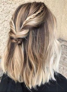 Festival Hairstyles, Thick Hair Styles Medium, Prom Hairstyles For Short Hair, Short Braids, Hair 2018, Short Hair Balayage, Festival Hair