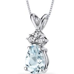 Aquamarine Pendant Necklace 14 Karat White Gold 0.56 cts P9038 top Blue Sapphire Diamond Pendant, Pink Sapphire Jewelry, Sapphire Diamond Pendant, Blue Sapphire Jewelry, White Gold Pendant Necklace, Blue Topaz Jewelry, Luxurious Jewelry, Citrine Jewelry, Coat Women Fashion