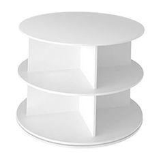 three tiered white cake stand on a white background