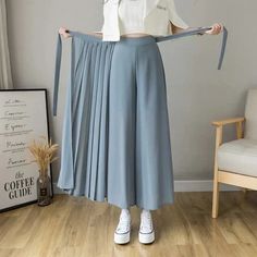 2024 Spring Summer New Style Korean Women Pleated Chiffon Trousers High Waist Pants Female Hakama Casual Wide Leg Pantalones SPECIFICATIONS Waist Type: high Decoration: sashes Decoration: PATCHWORK Decoration: Pleated Decoration: asymmetrical Decoration: Folds Elasticity: Slight Strech Fabric Type: Chiffon Pant Style: Wide leg pants Material: Polyester Fit Type: LOOSE Length: Ankle-Length Pants Release Date: Summer 2024 Closure Type: Elastic Waist Gender: WOMEN Front Style: Pleated Skirts Size Information Size S - Waist 64-94cm Hips 84cm Skirt length 86cm Size M - Waist 66-96cm Hips 88cm Skirt length 86cm Size L - Waist 68-98cm Hips 92cm Skirt length 87cm Size XL - Waist 70-100cm Hips 96cm Skirt length 87cm #womens fashion# #summer outfits 2024# #summer date outfit# #lazy summer outfit# #s Plise Skirt Outfit, Chiffon Trousers, Seluar Wanita, Projek Menjahit, Chiffon Pants, Pakaian Feminin, Pleated Chiffon, High Waist Pants, Style Korean