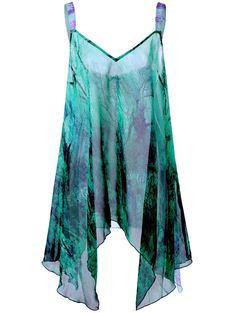 Plus Size Graphic Handkerchief Flowy Tank Top - Green - 3V24039213 - Women's Clothing, Dresses, Casual Dresses  #CasualDresses #Women's #Clothing # #Dresses # #Casual #Dresses Cheap Tank Tops, Plus Size Clothing Online, High Low Blouse, Bohemian Tops, Outfits 2017, Sleeveless T Shirt, Plus Size Tank Tops, Flowy Tank Tops, Flowy Tank