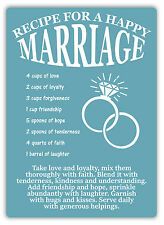 the recipe for a happy marriage