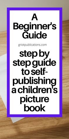 a beginner's guide to step by step to self - pushing a children's picture book