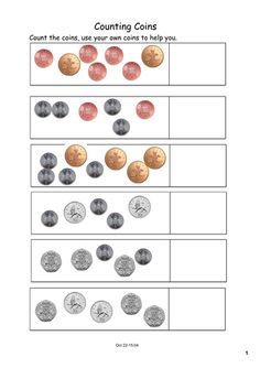 counting coins worksheet for kids