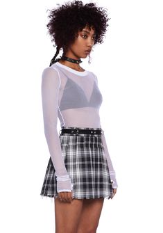 cuz you have nothing to hide, babe. This long sleeve top has a stretchy fishnet construction, thumbhole cuffs, and a round neckline with ribbed trim. Mood Grunge, 90s Platform Shoes, Fishnet Top, Lace Up Leggings, Grunge Clothing, Pride Outfit, Current Mood, Bottom Clothes, Western Outfits