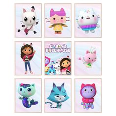 an image of baby dollhouse cards with cute animals