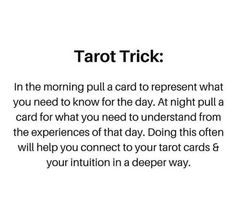 Tarot Trick!