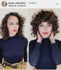 Professional Dancer, Stylish Short Haircuts, Curly Bangs, Curly Hair Inspiration, Curly Hair With Bangs, Short Hair Color, Short Hair Haircuts, Curly Hair Cuts