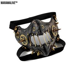 Steampunk gear mask Grimace Hannibal Lecter Mask, Big Nails, Survival Island, Oc Au, Mid Evil, Steampunk Outfits, Dangerous Man, Steampunk Party, Motorcycle Mask