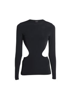 Find BALENCIAGA Cutout Long-sleeve Top on Editorialist. Balenciaga top with cutout detail Crew neckline Long sleeves Slim fit Pullover style Nylon/polyamide/elastane Made in Portugal Balenciaga Top, Pullover Styling, Crew Neckline, Balenciaga, Long Sleeve Tops, Sleeve Top, Portugal, Long Sleeves, Slim Fit