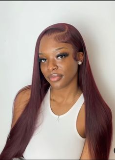 99j Wig Black Women, Dark Red Sew In, Wig Inspo Color, Burgundy Wig Side Part, Burgundy Wig Styles, Burgundy Hair Straight, Side Part Burgundy Wig, Burgundy Sew In, Burgundy Side Part Wig