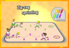 an interactive game for children to learn how to play the zigzag sprinting