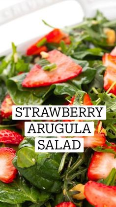 spinach salad with strawberries and pine nuts