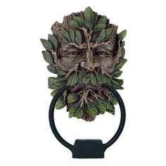 7 Greenman Door Knocker - Magick Magick.com Door Knockers Unique, Door Knobs And Knockers, Porte Cochere, Iron Ring, Church Architecture, Beltane, Door Knocker, Door Furniture, Unique Doors