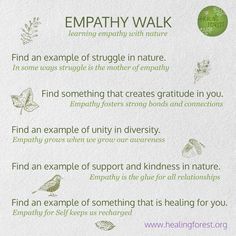 a poster with some words on it that say,'empathy walk '