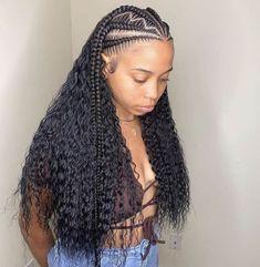 Weave Hairstyles Braided, Quick Weave Hairstyles, Feed In Braid, Braids With Curls, Girls Hairstyles Braids, Braids With Weave