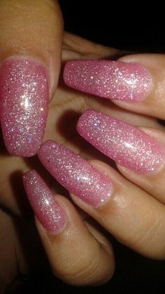 Pink Glitter Outfit Aesthetic, Hot Pink Glitter Ombre Nails, Nail Inspo Pink Glitter, Pink Sparkling Nails, Glitter Pink Nails Acrylic, Pink 2000s Nails, Dark Pink Glitter Nails, Pink Sparkle Nails Acrylic, Hot Pink Nails Glitter