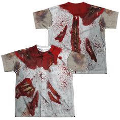 Zombies Rippied Zombie (Front/Back Print) - Youth All-Over Print T-Shirt Youth All-Over Print T-Shirt (Ages 8-12) Zombies Zombie Shirt Diy, Zombie Cosplay, Zombie Shirt, 3d Tshirt, Doll Halloween Costume, Zombie Costume, Scary Dolls, Shirt Diy, Zombie Halloween