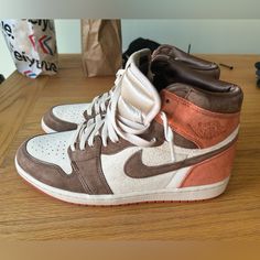 New With Box And Tag. Bought From Goat. Too Small, Selling For Cash. Nike Brown High-top Basketball Shoes, Brown High-top Jordan Shoes For Sports, Nike Brown Mid-top Custom Sneakers, Air Max One, Nike Shoes Air, Air Jordan 1 Retro High Og, Air Jordan 1 Retro High, Air Jordan 1 Retro, Jordan 1 Retro High