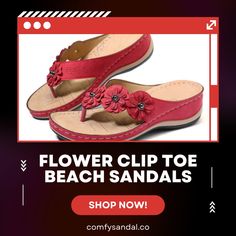 Step into summer with style in our Flower Clip Toe Beach Sandals! 🌸👡 Whether you're strolling along the shore or lounging by the pool, these sandals add a touch of elegance to your summer look. Embrace comfort and fashion effortlessly! #comfysandal #beachsandals #summerstyle #flowerclip #sandalseason #footwearfashion #beachwear #shopnow #stylishcomfort #summeressentials #beachvibes #vacationmode #sandalfashion #poolsidechic #trendyfootwear Flat T-strap Sandals For Beach Season, Leather Flip Flops For Beach Season, Leather Flip Flops For Beach, Leather Flip Flops For The Beach, Synthetic T-strap Sandals For Beach Vacation, Comfortable Slip-on T-strap Sandals For Beach, Leather Flat Flip Flops For Beach Season, Beach Sandals With Toe Post And Removable Insole, Beach Slippers With Removable Insole And Toe Post