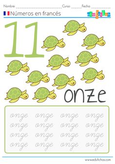 the number 11 worksheet for children to learn how to read and write numbers