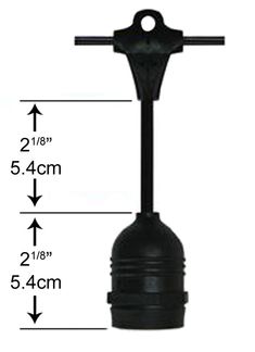 an image of a black plastic object with measurements for the top and bottom parts on it