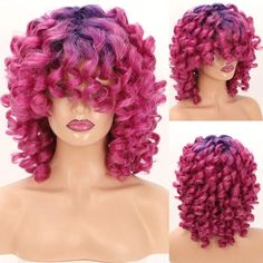 Women Loose Wave Hair Short Synthetic Wigs Color Orange Blonde Wigs Cosplay Wigs Wigs Orange, Blonde Cosplay Wig, Blonde Cosplay, Loose Wave Hair, Pink Blonde, Free Vibes, Blonde Wigs, Loose Waves Hair, Boho Festival Fashion