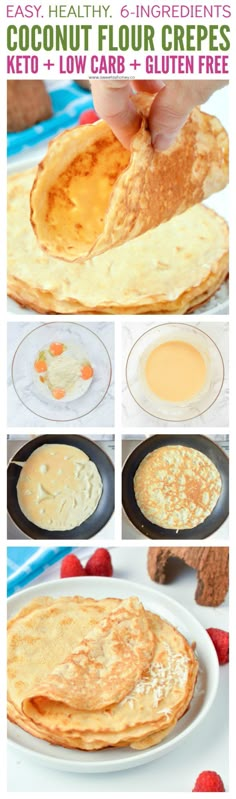 how to make homemade coconut flour crepes with low carb and gluten free