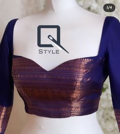 Corset Top Long Sleeve, Crop Top Autumn, Blouse Designs Catalogue, Latest Blouse Designs Pattern, Blue Outfits, New Saree Blouse Designs, Traditional Blouse Designs