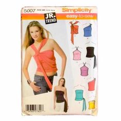 a woman's tank top and shorts sewing pattern in the shape of a shirt