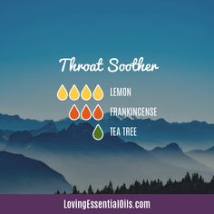 Sore Throat Essential Oils, Essential Oils For Colds, Essential Oil Combinations, Essential Oils For Headaches, Essential Oil Remedy