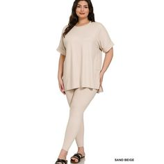 Are you looking for a 2-piece color matched loungewear set where you can wear at home or even when you work out? This is the perfect loungewear sets from Zenana. Feel free to buy Zenana Women's Brushed DTY Microfier Short Sleeve & Full Length Leggings Loungewear Set with Free shipping and Free returns from TheLovely. TheLovely is the only retailer that carries legitimate authentic Zenana's 2 pieces loungewear at Walmart.com. We carry thoursand of Zenana's top and bottom in stock and ready to shi Matching Loungewear Set, Two Piece Lounge Set, Matching Lounge Set, Special Style, Leggings Set, Mock Neck Top, Loungewear Sets, 4 Way Stretch Fabric, Squat Proof