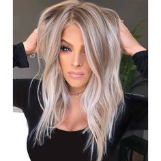 Ash Blonde Hair, Balayage Hair Blonde, Blonde Hair Looks, Platinum Blonde Hair, Brown Blonde Hair, Long Blonde, Hair Color And Cut, Hair Design, Hair Color Balayage