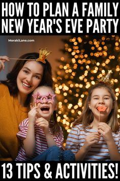 8 Fun and Easy New Years Eve Party Ideas for Families | We all have our own family Christmas traditions, but what about NYE? While the night may look a different once kids enter the picture, there are tons of things you can do to make it special and memorable. Whether you keep it small or invite friends and family, you can go all in with a specific theme and special foods and activities, or you can keep it simple with a family game night. Click for our best tips and ideas to inspire you! Nye Traditions, New Years Eve Party Ideas, Family New Years Eve, New Years Traditions, New Year Pictures, Christmas Traditions Family, New Year's Eve Celebrations, New Year's Eve Party