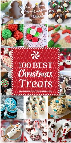 christmas treats with the words, 100 best christmas treats