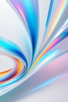 an abstract background with multicolored lines and curves in blue, pink, orange and white