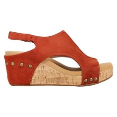 Step into a world of glamour and luxurious comfort with these wedge sandals. The 3-inch wedge heel offers a flattering height, while the cork foot bed provides support and cushioning. Perfect for special occasions or adding a touch of sophistication to any outfit, these sandals combine fashion and function effortlessly. Size: 10.  Color: Orange.  Gender: female.  Age Group: adult. Slippers With Arch Support, Braided Sandals, Comfortable Slippers, Orange Shoes, Sandals Casual, Suede Fashion, Studded Heels, Beach Slippers, Wedge Heel Sandals