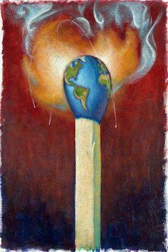 Illustration of the World at the Tip of a Burning Match - Masterfile - Premium Royalty-Free, Artist: James Wardell, Code: 600-01374526 Earth Art Drawing, Save Earth Drawing, Earth Drawings, Art Appliqué, Meaningful Art, Earth Art, Poster Drawing, Art Competitions, Ap Art